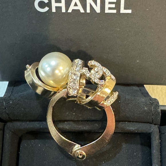CHANEL Golden color ring Size 52 - Picture 11 of 16